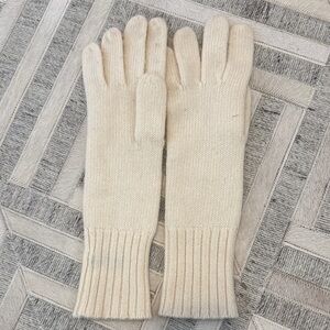 J.Crew Ivory Knit Gloves